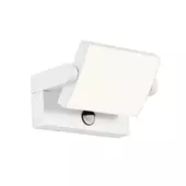 Kép 1/9 - V-TAC fehér, fali dönthető kültéri 17W LED lámpatest mozgásérzékelővel, meleg fehér - SKU 2938