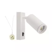 Kép 2/7 - V-TAC fehér fali lámpa kapcsolóval, GU10 foglalattal - SKU 10295