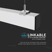 V-TAC fehér függeszthető, dimmelhető lineáris LED lámpa 120cm 40W természetes fehér - SKU 21383