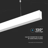 V-TAC fehér mennyezetre függeszthető lineáris LED lámpa 120cm 40W természetes fehér - SKU 21376