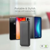 V-TAC fekete 10000mAh powerbank, 30cm Type-C kábellel - SKU 23036