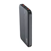 Kép 1/6 - V-TAC fekete 10000mAh powerbank, Power Delivery, gyorstöltéssel, Type-C kábellel - SKU 7831