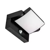 Kép 1/9 - V-TAC fekete fali dönthető kültéri 17W LED lámpatest mozgásérzékelővel, meleg fehér - SKU 2940