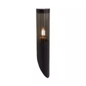 Kép 1/6 - V-TAC fekete kültéri fali lámpa, E27 foglalattal, füstözött búrával - SKU 10470