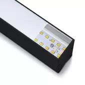 Kép 2/9 - V-TAC fekete mennyezetre függeszthető lineáris LED lámpa 120cm 40W hideg fehér - SKU 21600