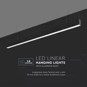 Kép 7/9 - V-TAC fekete mennyezetre függeszthető lineáris LED lámpa 120cm 40W hideg fehér - SKU 21600