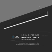 Kép 7/9 - V-TAC fekete mennyezetre függeszthető lineáris LED lámpa 120cm 40W természetes fehér - SKU 21374