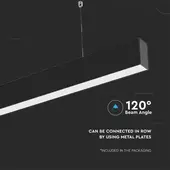 Kép 9/9 - V-TAC fekete mennyezetre függeszthető lineáris LED lámpa 120cm 40W természetes fehér - SKU 21374