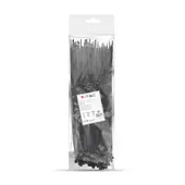 Kép 1/7 - V-TAC fekete, műanyag gyorskötöző 4.5x300mm, 100db/csomag - SKU 11174
