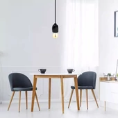 V-TAC fekete porcelán függeszték E27 foglalattal - SKU 3804