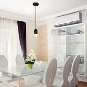 V-TAC fekete porcelán függeszték E27 foglalattal - SKU 3804