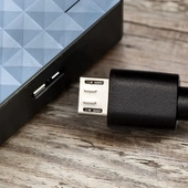 Kép 6/6 - V-TAC fekete, USB - Micro USB 1m hálózati kábel - SKU 8481
