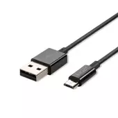 Kép 1/6 - V-TAC fekete, USB - Micro USB 1m hálózati kábel - SKU 8485