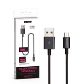 V-TAC fekete, USB - Micro USB 1m hálózati kábel - SKU 8485