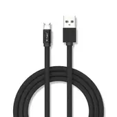 Kép 1/6 - V-TAC fekete, USB - Micro USB 1m hálózati kábel - SKU 8494