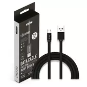Kép 2/6 - V-TAC fekete, USB - Micro USB 1m hálózati kábel - SKU 8494