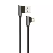 Kép 1/6 - V-TAC fekete, USB - Micro USB 1m hálózati kábel - SKU 8635