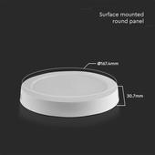Kép 3/7 - V-TAC felületre szerelhető kerek Back-Lit LED panel 12W, hideg fehér - SKU 7875