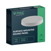 Kép 1/7 - V-TAC felületre szerelhető, műanyag házas, kerek LED panel 24W, természetes fehér - SKU 7880