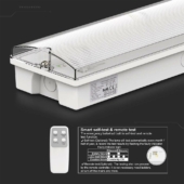Kép 8/11 - V-TAC felületre szerelhető LED-es EXIT lámpa 3W, önteszt gombbal - SKU 7688