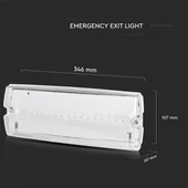 V-TAC felületre szerelhető LED-es EXIT lámpa IP65 3W - SKU 83111