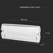 Kép 2/11 - V-TAC felületre szerelhető LED-es EXIT lámpa IP65 3W - SKU 83111