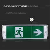 V-TAC felületre szerelhető LED-es EXIT lámpa IP65 4W - SKU 838