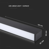 Kép 2/10 - V-TAC felületre szerelhető lineáris fényerőszabályozható LED lámpa 40W, hideg fehér - 20464