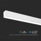 Kép 4/9 - V-TAC felületre szerelhető lineáris fényerőszabályozható LED lámpa 40W, természetes fehér - 21463
