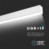 Kép 6/9 - V-TAC felületre szerelhető lineáris fényerőszabályozható LED lámpa 40W, természetes fehér - 21463