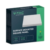 Kép 1/7 - V-TAC felületre szerelhető szögletes Back-Lit LED panel 18W, hideg fehér, 110 Lm/W - SKU 10500