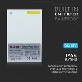 V-TAC fémházas IP45 LED tápegység 12V 60W 5A - SKU 3070
