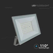 V-TAC FN-széria LED reflektor 50W természetes fehér, fehér házzal - SKU 23987