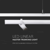 Kép 3/9 - V-TAC függeszthető lineáris LED lámpa 150cm 50W 120° természetes fehér (almodul) - SKU 1364
