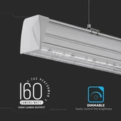 V-TAC függeszthető lineáris LED lámpa 150cm 50W aszimmetrikus természetes fehér (almodul) - SKU 1365