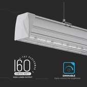 V-TAC függeszthető lineáris LED lámpa 150cm 50W aszimmetrikus természetes fehér (főmodul) - SKU 1362