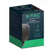 Kép 1/6 - V-TAC füstözött 4W E27 dekor filament égő, váza alakú - SKU 8056