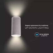 V-TAC G9 LED falon kívüli kétirányú lámpatest, világosszürke beton - SKU 8697
