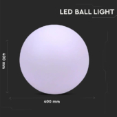 Kép 2/10 - V-TAC gömb alakú RGB színváltós akkus LED dekoráció - SKU 40201