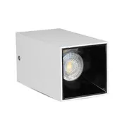 Kép 8/10 - V-TAC GU10 LED falon kívüli lámpatest, fehér+fekete - SKU 8584