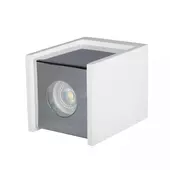 Kép 10/12 - V-TAC GU10 LED falon kívüli lámpatest, fehér+króm - SKU 3116