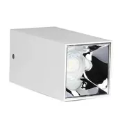 Kép 5/9 - V-TAC GU10 LED falon kívüli lámpatest, fehér+króm - SKU 8585
