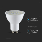 Kép 4/6 - V-TAC GU10 LED spot égő 160 lm/W 5W természetes fehér 110° - SKU 2838