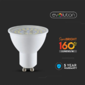 Kép 5/6 - V-TAC GU10 LED spot égő 160 lm/W 5W természetes fehér 110° - SKU 2838