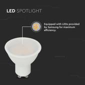 Kép 3/5 - V-TAC GU10 LED spot égő 2.9W természetes fehér 100° - SKU 2988