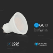 Kép 6/6 - V-TAC GU10 LED spot égő 4.5W hideg fehér 110° - SKU 21203