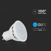 V-TAC GU10 LED spot égő 4.5W meleg fehér 110° - SKU 211685