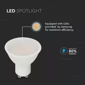 Kép 5/6 - V-TAC GU10 LED spot égő 4.5W természetes fehér 110° - SKU 21202