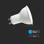 Kép 5/5 - V-TAC GU10 LED spot égő 6 db/csomag 4.5W hideg fehér 110° - SKU 212741