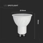 Kép 2/7 - V-TAC GU10 LED spot égő 6.5W hideg fehér 38° - SKU 191